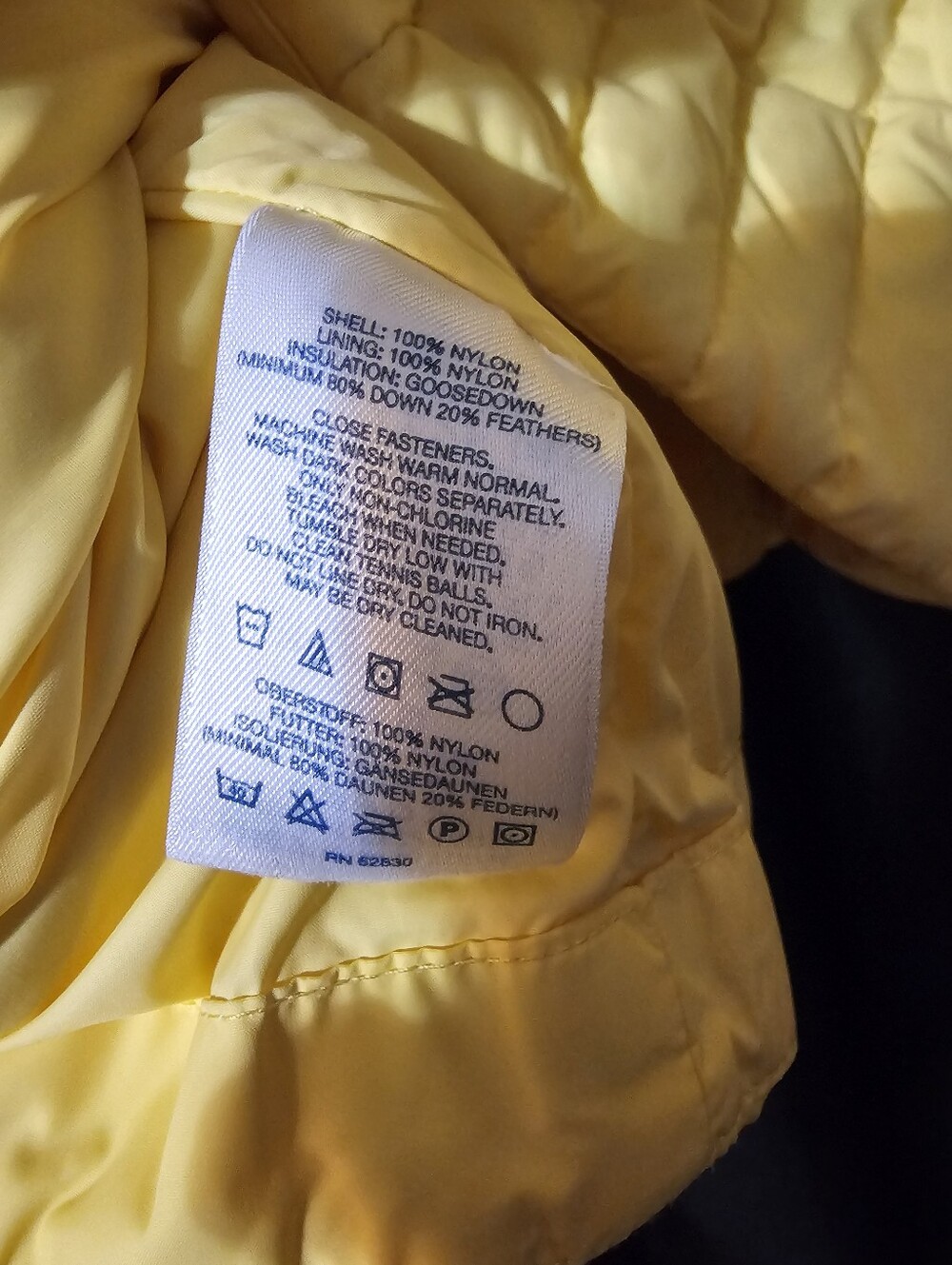 Lands' End Women's Bright Yellow Quilted Puffer Coat 10/12 - Picture 10 of 12